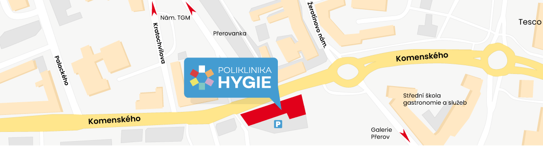 Poliklinika Hygie - mapa - Přerov